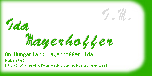 ida mayerhoffer business card